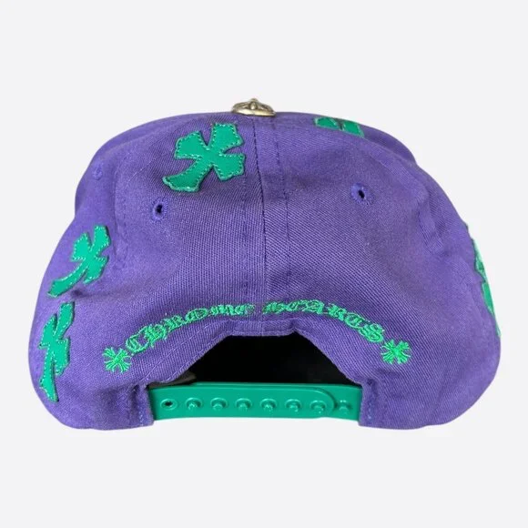 Chrome Hearts Purple & Green Cross Patch Hat - Picture 3 of 8